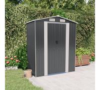 Tidyard Abri de jardin anthracite 192 x 108 x 223 cm en acier galvanisé