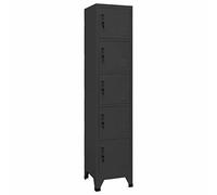 Tidyard Armoire, placard, entrée, pour bureau, dressing, en acier, avec portes, métallique, métal, acier, 38 x 45 x 180 cm, armoire de rangement en métal, armoire en métal