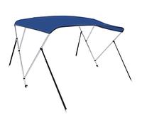 Tidyard Auvent Bimini, Capot, Bimini, bleu, 183 x 196 x 137 cm, Bimini de Prua avec auvent à 3 arcs