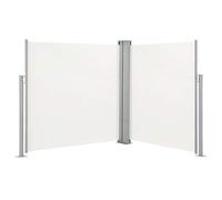 Tidyard Auvent latéral rétractable Crème 140 x 600 cm Protection de l'intimité et Vent, Paravent Store latéral, Abri Solaire Extensible Brise Vue pour Extérieur, Balcon, Terrasse