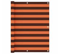 Tidyard Auvent pour balcon en tissu Oxford orange et marron 120 x 500 cm Voile d'ombrage Protection UV Voile d'ombrage pour terrasse, jardin, camping en tissu Oxford imperméable