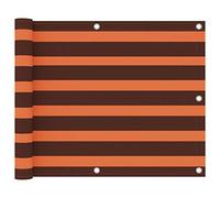 Tidyard Auvent pour balcon en tissu Oxford orange et marron 75 x 300 cm Voile d'ombrage Protection UV Voile d'ombrage pour terrasse, jardin, camping en tissu Oxford imperméable