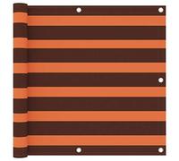 Tidyard Auvent pour balcon en tissu Oxford orange et marron 90 x 300 cm Voile d'ombrage Protection UV Voile d'ombrage pour terrasse, jardin, camping en tissu Oxford imperméable