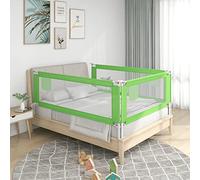Tidyard Barrière de Sécurité de Lit d'enfant Vert 190x25 cm Tissu Pliage Barriere de Lit, Anti-Chute Bébé Barrière de Sécurité de Lit, Enfant Rail de Lit