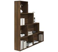 Tidyard Bibliothèque, Bibliothèque, Bibliothèque, Bibliothèque, Bibliothèque, Étagère pour CD et DVD, pour studio, bureau, couleur chêne 155 x 24 x 160 cm