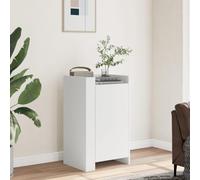 Tidyard Buffet Blanc 45x35x75 cm Bois d'ingénierie, Commode Meuble de Rangement avec Compartiments avec Porte, Armoire de Cuisine pour Salon Chambre à Coucher