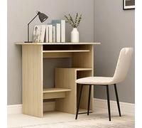 Tidyard Bureau Chêne Sonoma 80 x 45 x 74 cm Aggloméré, Bureau d'ordinateur Table de Bureau à Domicile, Poste de Travail, Bureaux d'étude pour Maison et Bureau