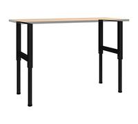 Tidyard Cadres d'établi réglables, Cadre de Table Supports de Table 2 pcs Métal 55x(69-95,5) cm Noir