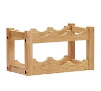 Tidyard Casier à Bouteilles Bois Porte-Bouteilles en Bois Étagère à Bouteille pour 6 Bouteilles 37x21x21 cm Bois de Chêne