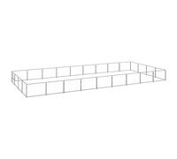 Tidyard Chenil Argenté 36 m² Acier, Parc Enclos pour Animaux en Métal de Jardin, Clôture Chien Exterieur, Cage d'exercice pour Chiens Lapins Petits Style B