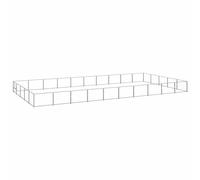 Tidyard Chenil Argenté 50 m² Acier, Parc Enclos pour Animaux en Métal de Jardin, Clôture Chien Exterieur, Cage d'exercice pour Chiens Lapins Petits