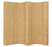 Tidyard Cloison de Séparation Amovible Paravent Interieur Bambou pour Chambre ou Salon 250 x 195 cm Naturel