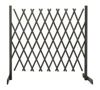 Tidyard Clôture en Treillis de Jardin Panneau de Clôture Extensible Gris 180x100 cm Bois de Sapin