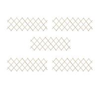 Tidyard Clôture en Treillis pour Plantes Treillis en Bois Extensible 5 pcs 180x60 cm