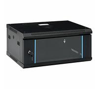 Tidyard Coffret de Réseau Mural 4U 19" Rack Serveur Armoire Réseau, Armoire de Stockage Armoire de Réseau IP20 600x450x285 mm