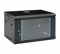 Tidyard Coffret de réseau Mural 6U 19" IP20 600x450x375 mm, Coffret Réseau avec Porte Armoire réseau Baie Serveur