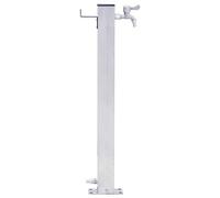 Tidyard Colonne à eau de jardin avec robinet en acier inoxydable, crochet pratique pour tuyau, base stable, 100 cm de hauteur, pour arrosage extérieur, lavage voiture et irrigation du jardin