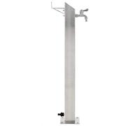 Tidyard Colonne à Eau de Jardin Carrée - Solide et Durable - Acier Inoxydable 95 cm