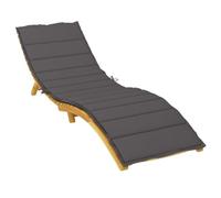Tidyard Coussin pour chaise longue de jardin - Coussin rembourré - En tissu - Anthracite - 200 x 70 x 4 cm