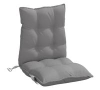 Tidyard Coussins de Chaise à Dossier Bas Lot de 4 Gris Tissu Oxford Coussins de Siège de Jardin, Coussin d'assise Confortable pour Chaises, Fauteuil, Terrasse, Intérieur et Extérieur