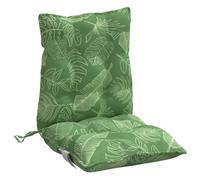 Tidyard Coussins de Chaise à Dossier Bas Lot de 4 modèle de Feuille Coussins de Siège de Jardin, Coussin d'assise pour Chaises, Fauteuil, Terrasse, Intérieur et Extérieur