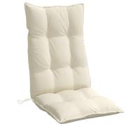 Tidyard Coussins de Chaise à Dossier Haut Lot de 2 crème Tissu Oxford Coussins de Siège de Jardin, Coussin d'assise Confortable pour Chaises, Fauteuil, Terrasse, Intérieur et Extérieur