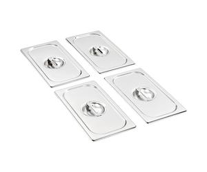 Tidyard Couvercles de Plateau 4 pcs GN 1/3 Acier Inoxydable Style A