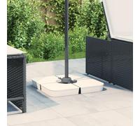 Tidyard Ensemble de Base de Parasol pour parasols à Pied croisé 4pcs PP Fonte Base de Lestage, Pied de Parasol pour Parasols, Support de Parasol pour Terrasse, Piscine, Patio, Jardin, Balcon Style C