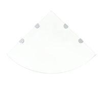 Tidyard Étagère de Coin et Supports Chromés en Verre pour Cuisine/Salle de Bains/Salon - Durable et Solide - Transparent 45X45 cm