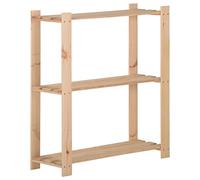 Tidyard Étagère de Stockage 3 Niveaux 80x28,5x90 cm Bois de pin Massif, Support de Rangement, Étagères de Stockage pour Cuisine, Salon, Garage, Atelier, Salle de Lavage, sous-Sol