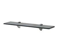 Tidyard Étagère Murale en Verre pour Salon/Chambre à Coucher/Salle de Bain - Style Moderne - Noir 50 x 20 cm 8 mm