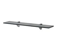 Tidyard Étagère Murale en Verre pour Salon/Chambre à Coucher/Salle de Bain - Style Moderne - Noir 60 x 10 cm 8 mm