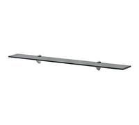 Tidyard Étagère Murale en Verre pour Salon/Chambre à Coucher/Salle de Bain Style Moderne Noir 90 x 20 cm 8 mm
