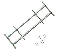 Tidyard Grille de Défense Ajustable à 2 Traverses pour Fenêtre - en Acier Galvanisé - Robuste et Durable - 500-650 mm