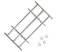 Tidyard Grille de Défense Ajustable à 3 Traverses pour Fenêtre - en Acier Galvanisé - Robuste et Durable - 1000-1500 mm