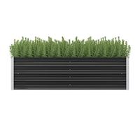 Tidyard Jardinière Anthracite 160 x 40 x 45 cm Acier galvanisé