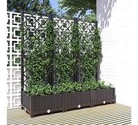 Tidyard Jardinière avec Treillis PP Solide et Robuste Style Naturel - Décoration de l'Entrée/Le Balcon/la Terrasse et Le Jardin avec de Belles Plantes