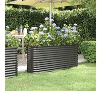 Tidyard Jardinière de Jardin Pot de Jardinière Balcon Pot à Fleurs Acier Enduit de Poudre, Jardinière Surélevée pour Plantes, Légumes, Herbes et Fleurs.
