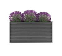 Tidyard Jardinière d'Extérieur en Acier Galvanisé avec Haute Qualité Gris 160 x 40 x 77 cm