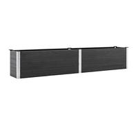 Tidyard Jardinière, lit surélevé, de jardin, pour extérieur, patio, balcon, terrasse, en WPC, 200 x 50 x 54 cm, grande jardinière de jardin extérieur, balcon, terrasse rectangulaire,