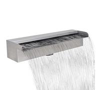 Tidyard Lame d'eau Rectangulaire pour Piscine en Acier Inoxydable 45 cm