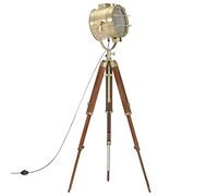 Tidyard Lampadaire à Trépied Style Rétro Lampe Vintage Bois de manguier massif 165 cm