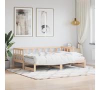 Tidyard Lit de Jour avec Lit Gigogne 80x200 cm Bois de pin Massif, Cadre de Lit à Plateforme, Lit Banquette Canapé-lit, Convertible Lit de Repos pour Chambre à Coucher, Salon Style C