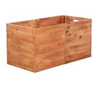 Tidyard Lit Surélevé de Jardin Bois d'acacia 100x50x50 cm Bac de Plantation pour Cultiver Fleurs, Herbes, Plantes, Extérieur Jardinière Potager pour Terrasse et Balcon