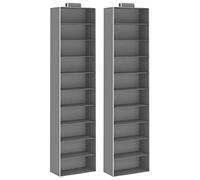 Tidyard Lot de 2 organiseurs de rangement pour armoire à suspendre verticale avec 4/6/10 étagères