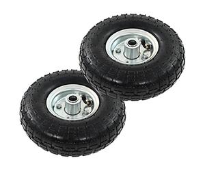 Tidyard Lot de 2 Roue de Diable Caoutchouc 4.10/3.50-4 (260 x 83 mm), avec Conception de Bande de Roulement Spéciale Qui Offre Une Adhérence Accrue à Grande Vitesse