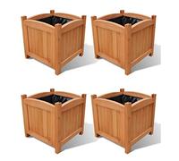 Tidyard Lot de 4 Jardinières pour Jardin/Terrasse/Patio 30 x 30 x 30 cm