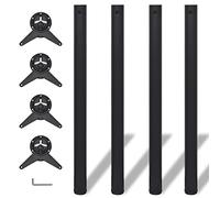 Tidyard Lot de 4 pieds réglables pour table de cuisine, table de travail, bureau, pieds réglables pour table, hauteur réglable, noir 870 mm