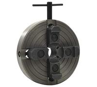 Tidyard Mandrin de Tour à Bois 4 Mâchoires et Connexion M33 Acier Noir 150x63mm