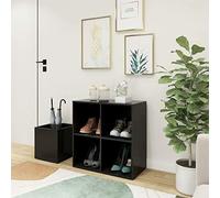 Tidyard Meuble à chaussures pour entrée moderne avec porte-parapluies en aggloméré 105 x 35,5 x 70 cm, meuble d'entrée moderne, étagère à chaussures entrée, porte-parapluie entrée moderne